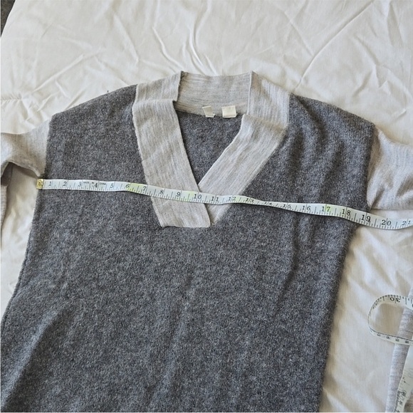Anthropologie Moth gray sweater xs colorblock alpaca - Picture 8 of 9